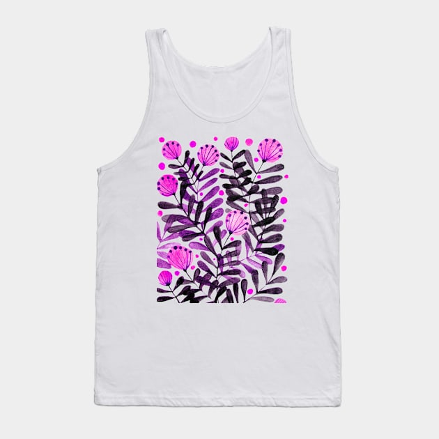 Flowers and foliage - purple and pink Tank Top by wackapacka